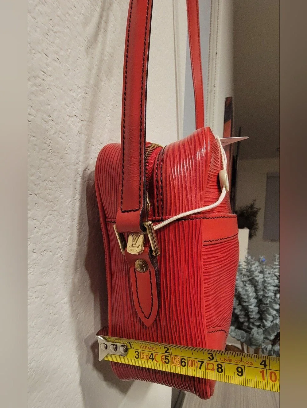Louis Vuitton Castillan Red Epi Leather Trocadero Crossbody Bag Purse Authentic